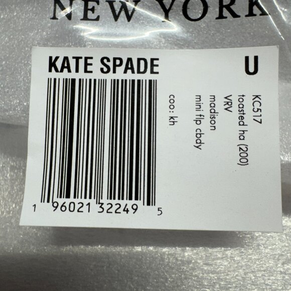 BNWT Kate Spade Madison Willow Mini Flap Crossbody purse, Toasted Hazelnut Multi - Picture 6 of 7